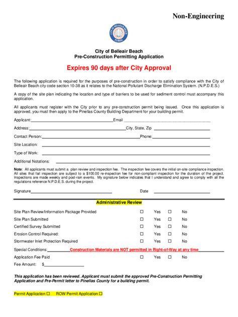 city of belleair beach permitting.